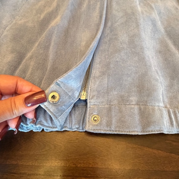 Liz Claiborne Women's Soft Blue/Periwinkle Suede Leather Jacket, Size XL - Picture 10 of 16